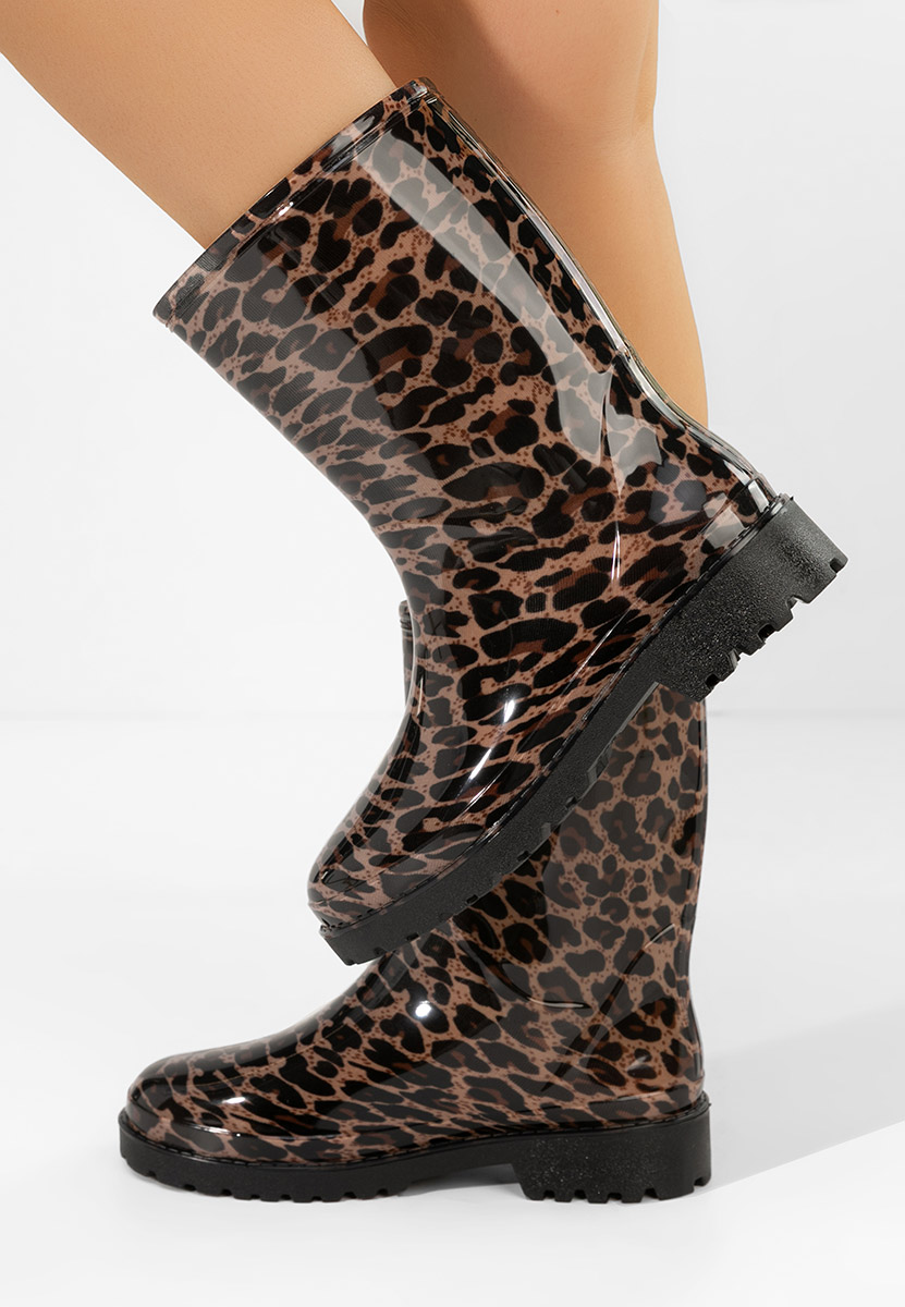 Cizme de cauciuc Jalena leopard