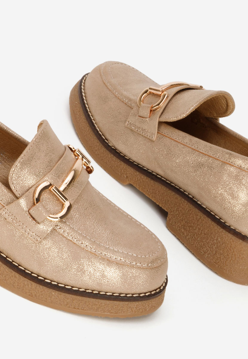 Mocasini dama Ylenia aurii