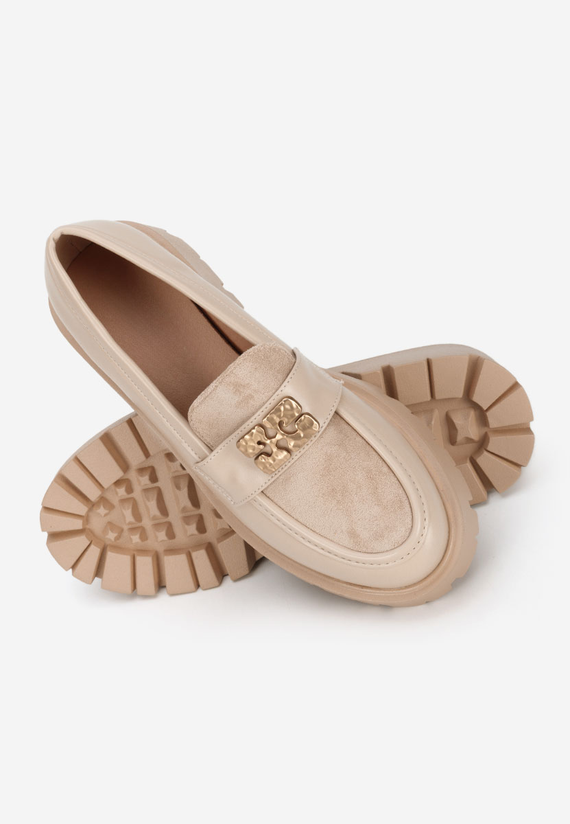 Mocasini cu talpa groasa Karamela kaki