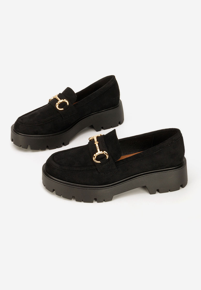 Mocasini cu talpa groasa Belvina negri