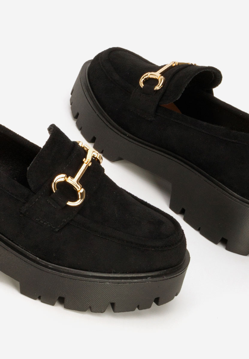 Mocasini cu talpa groasa Belvina negri