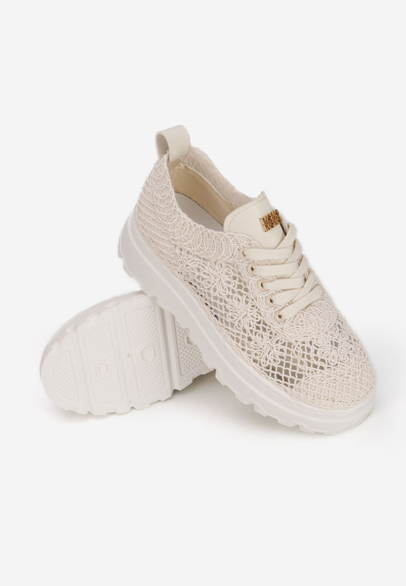 Sneakers cu platformă Rossela bej
