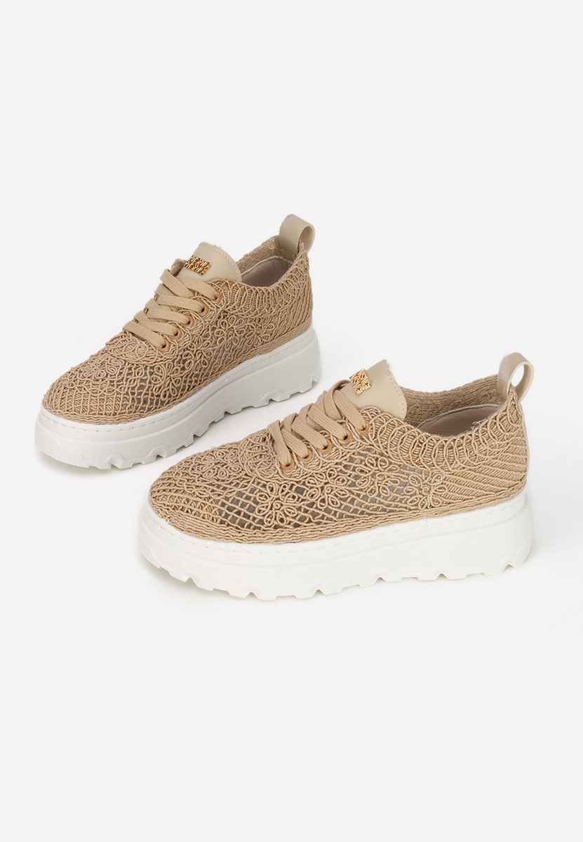 Sneakers cu platformă Rossela kaki