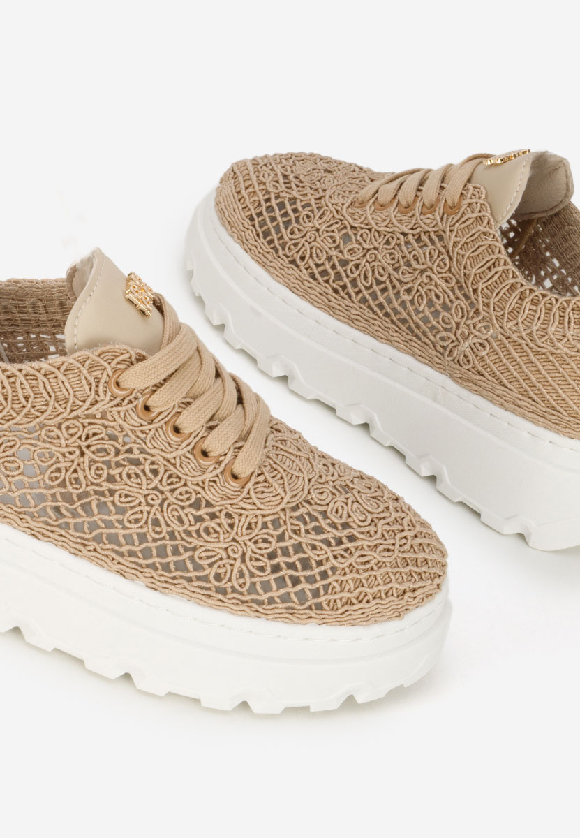 Sneakers cu platformă Rossela kaki