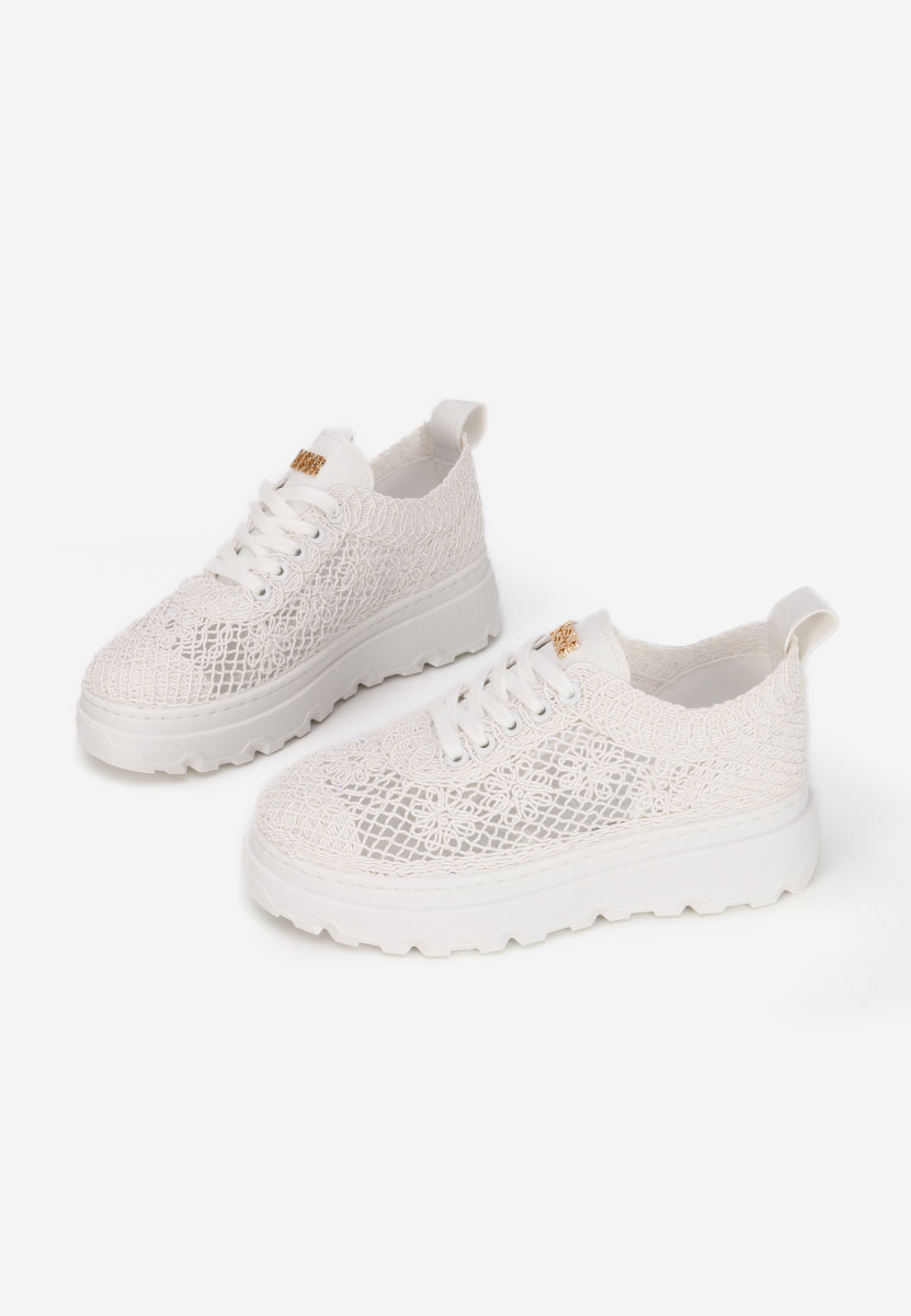 Sneakers cu platformă Rossela albi
