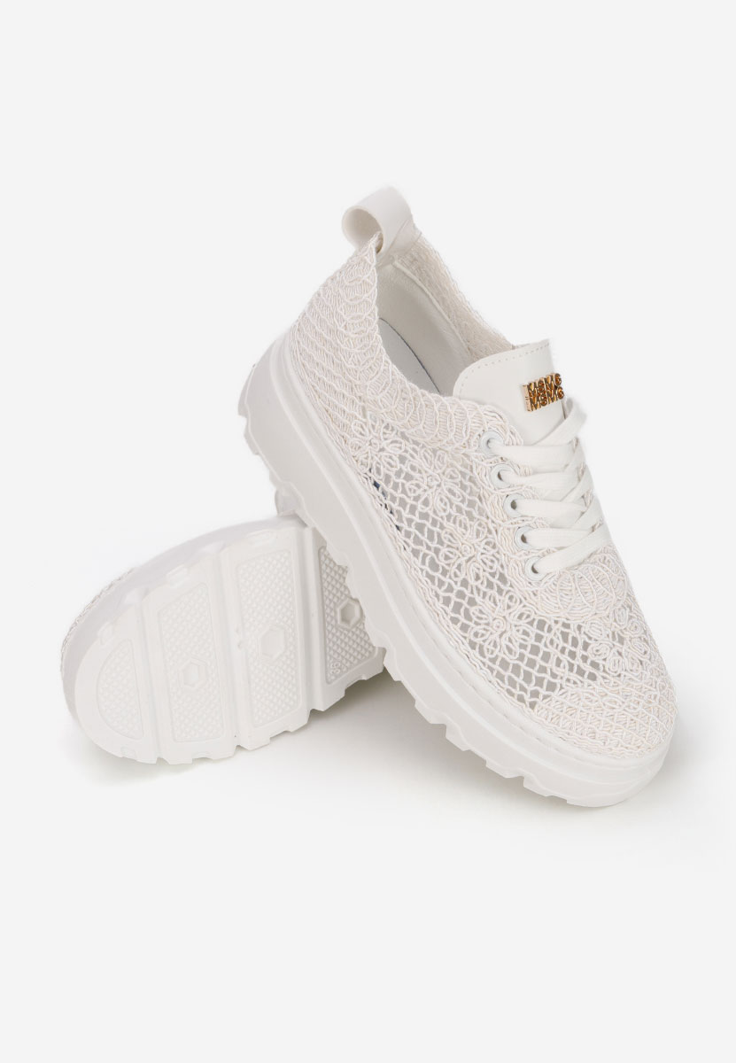Sneakers cu platformă Rossela albi