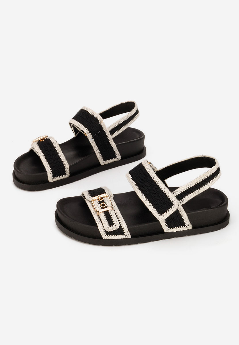 Sandale dama fara toc Sharma negre