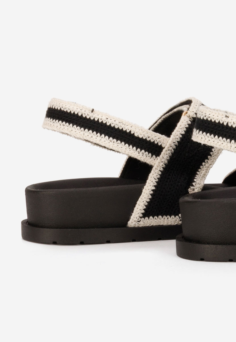 Sandale dama fara toc Sharma negre