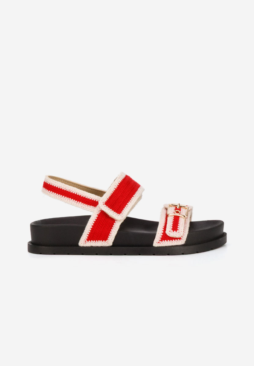 Sandale dama fara toc Sharma rosii