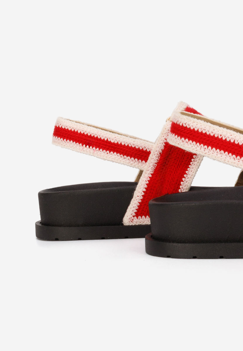 Sandale dama fara toc Sharma rosii