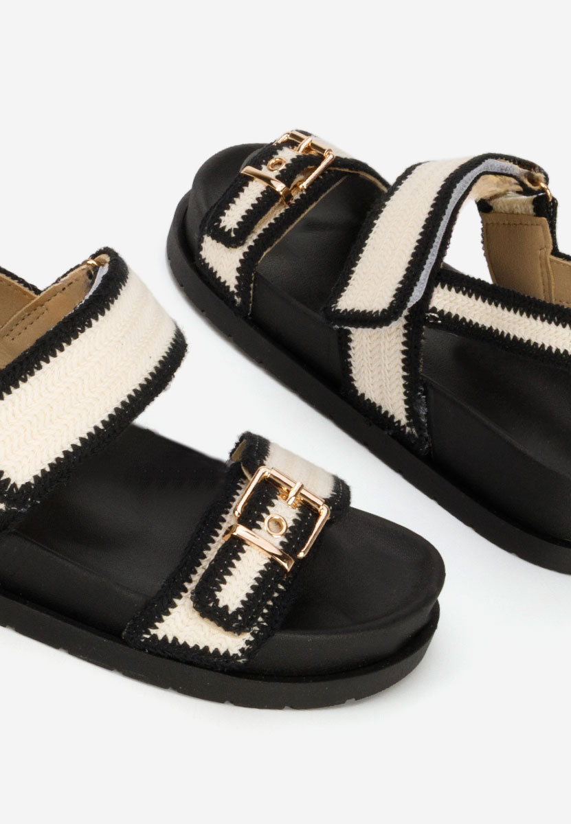 Sandale dama fara toc Sharma albe