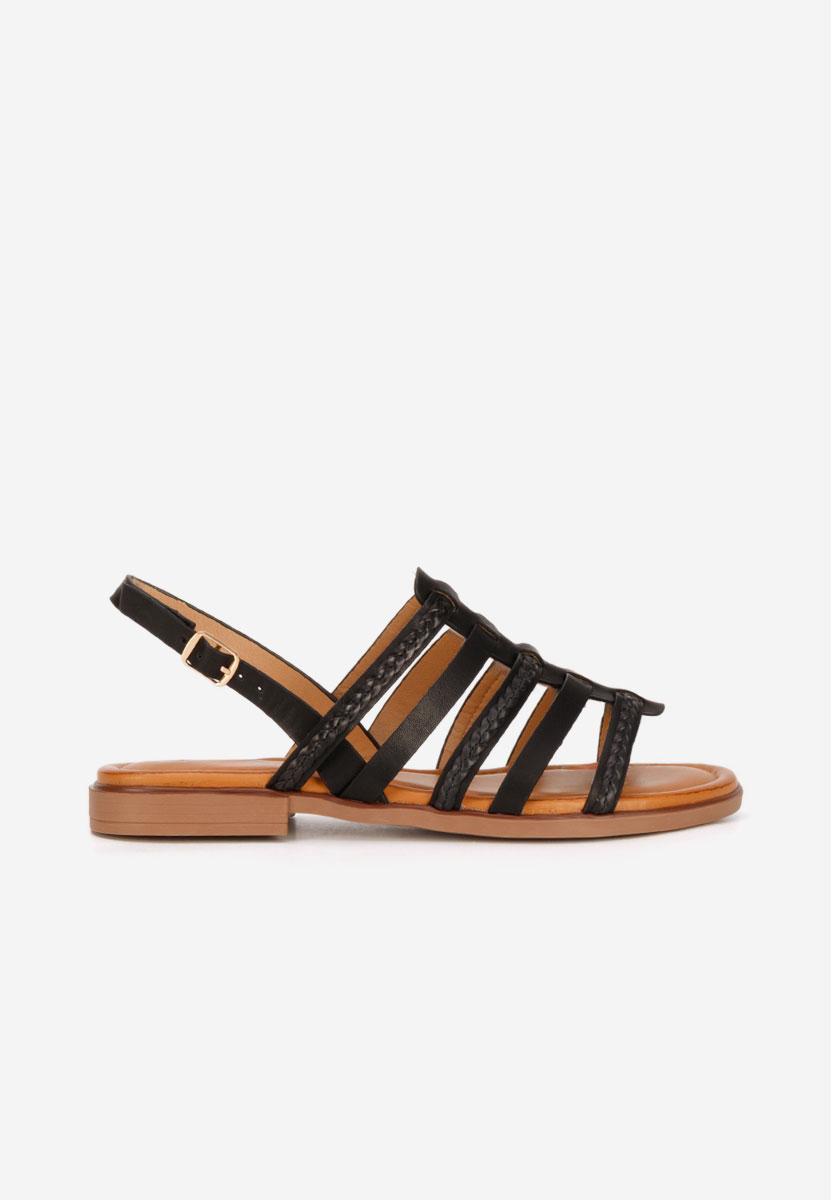 Sandale fara toc Aminta negre