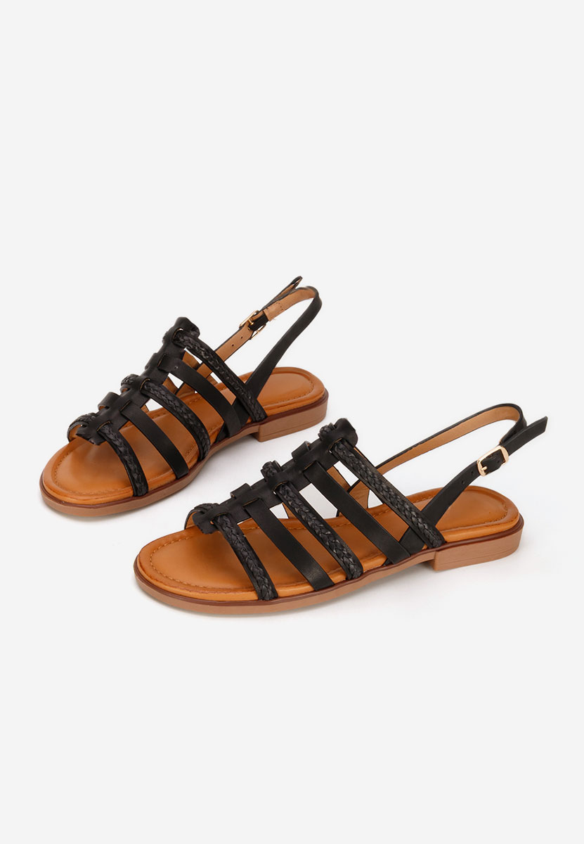 Sandale fara toc Aminta negre