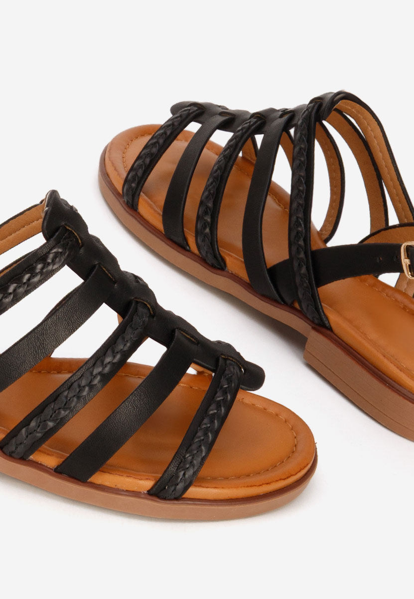 Sandale fara toc Aminta negre