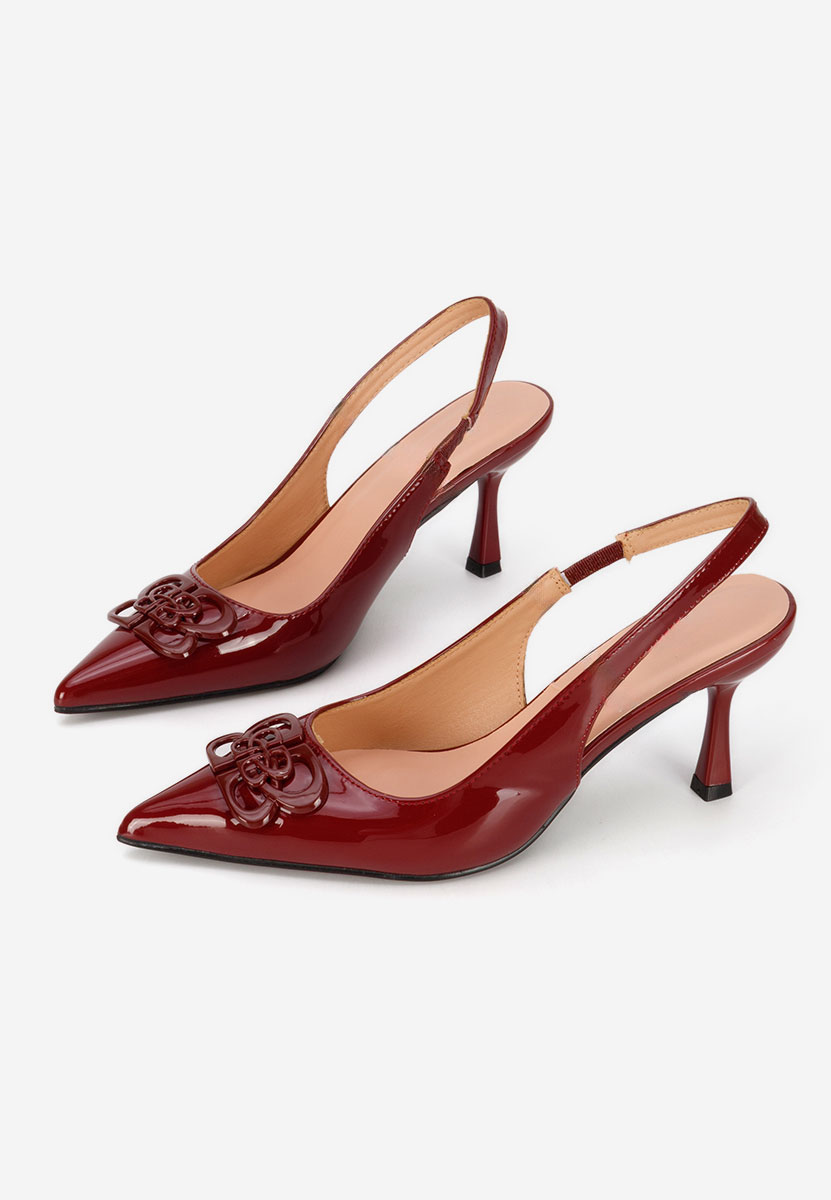 Pantofi slingback Beatrise grena