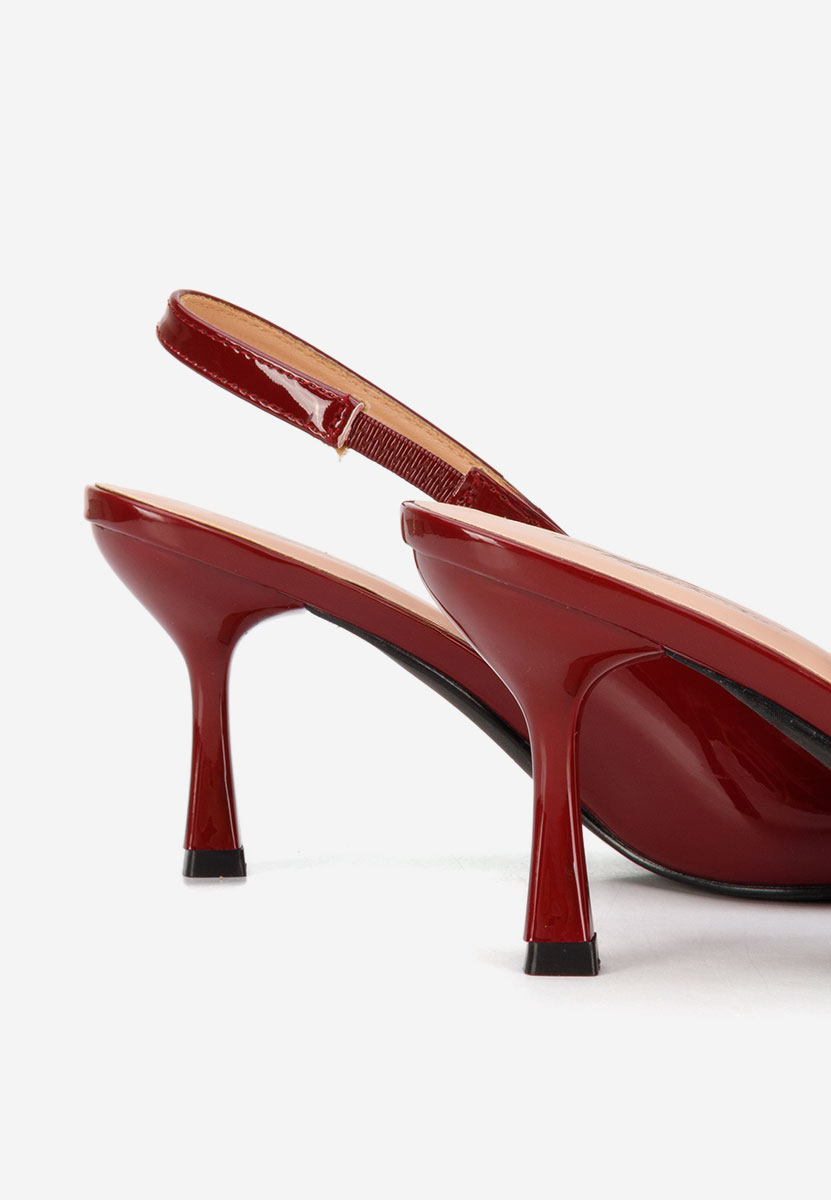Pantofi slingback Beatrise grena