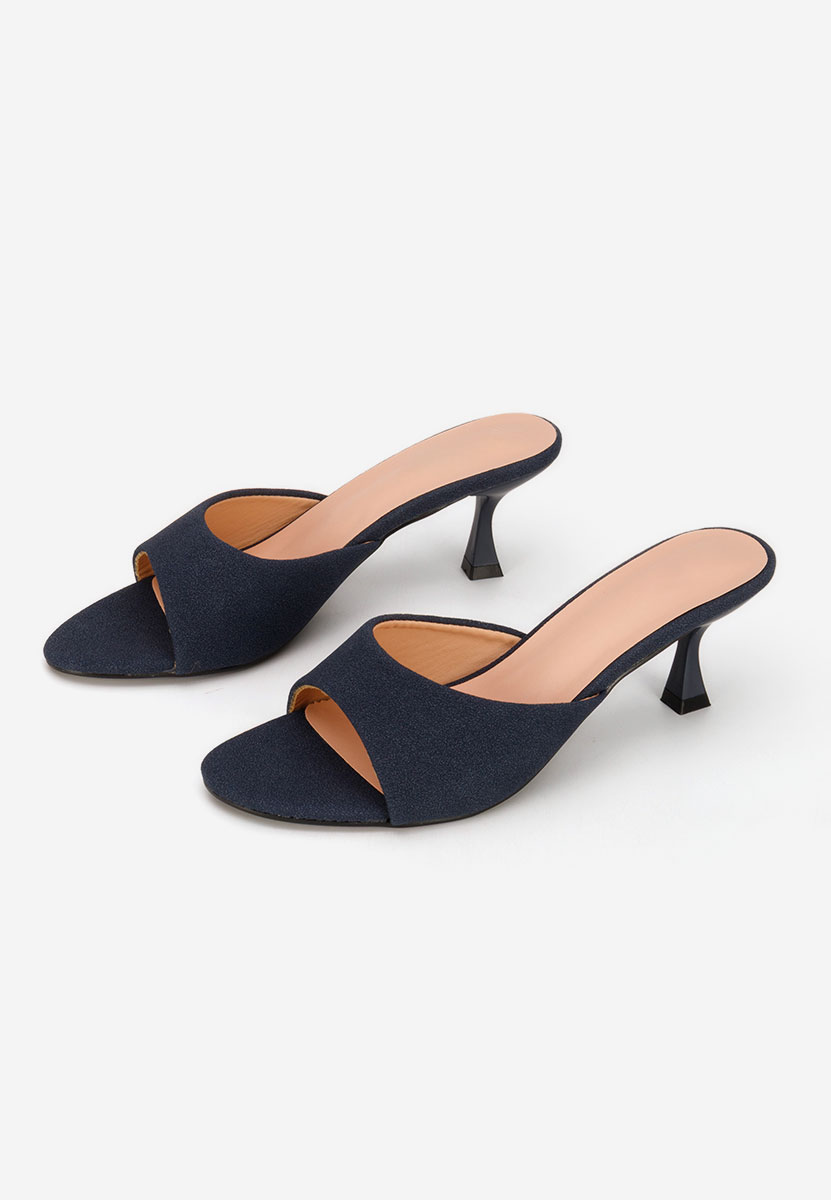Papuci cu toc subtire Otelia navy