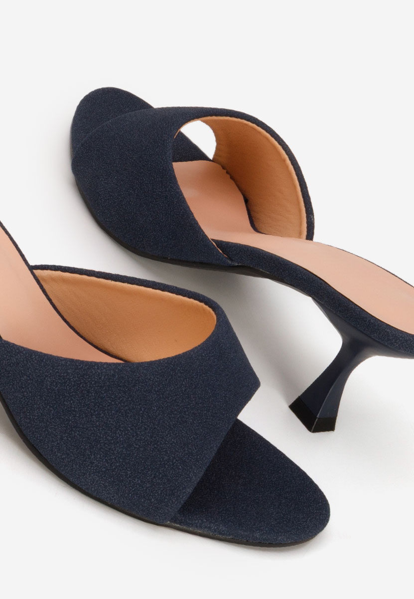 Papuci cu toc subtire Otelia navy