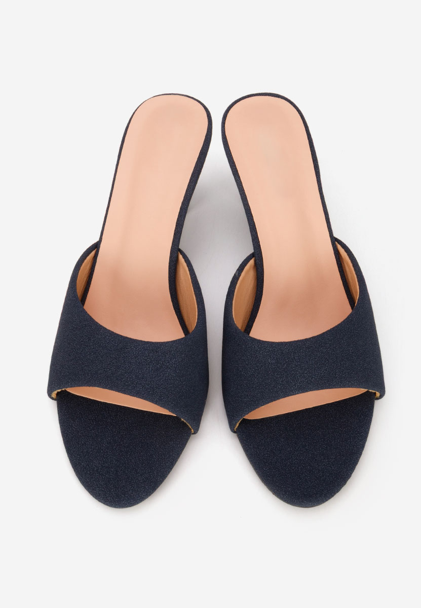 Papuci cu toc subtire Otelia navy