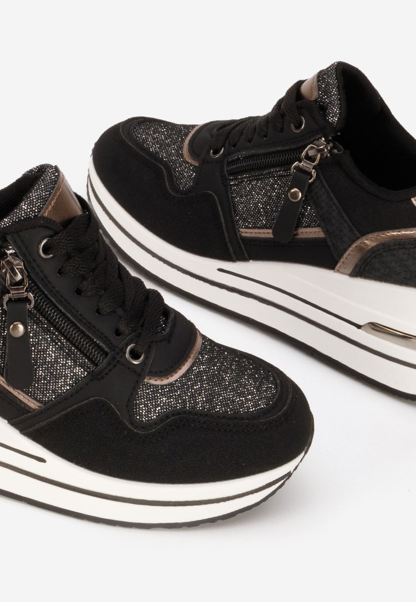 Sneakers cu platforma Snuvira negri