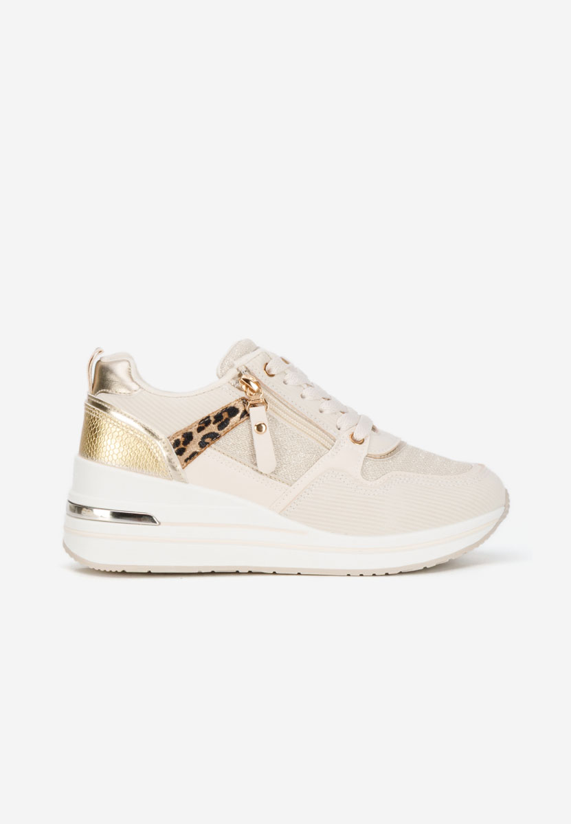 Sneakers cu platforma Snuvira bej