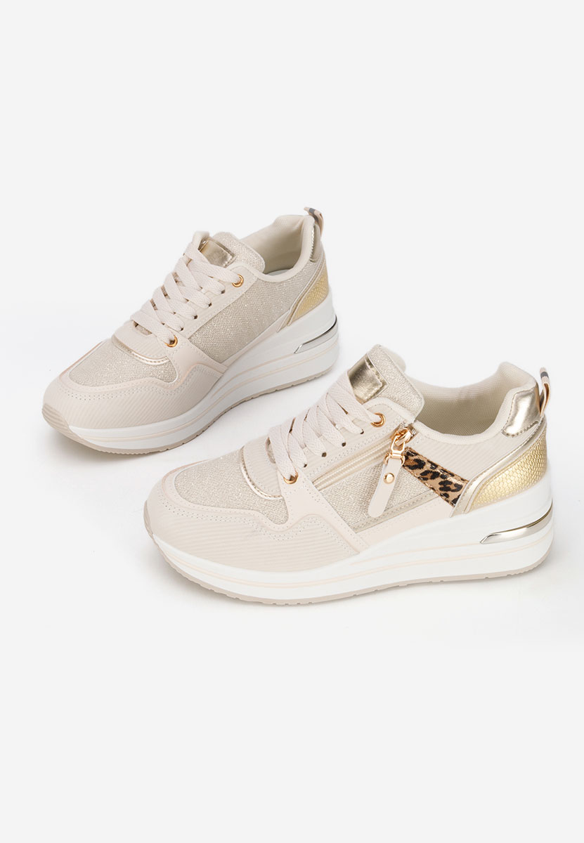 Sneakers cu platforma Snuvira bej