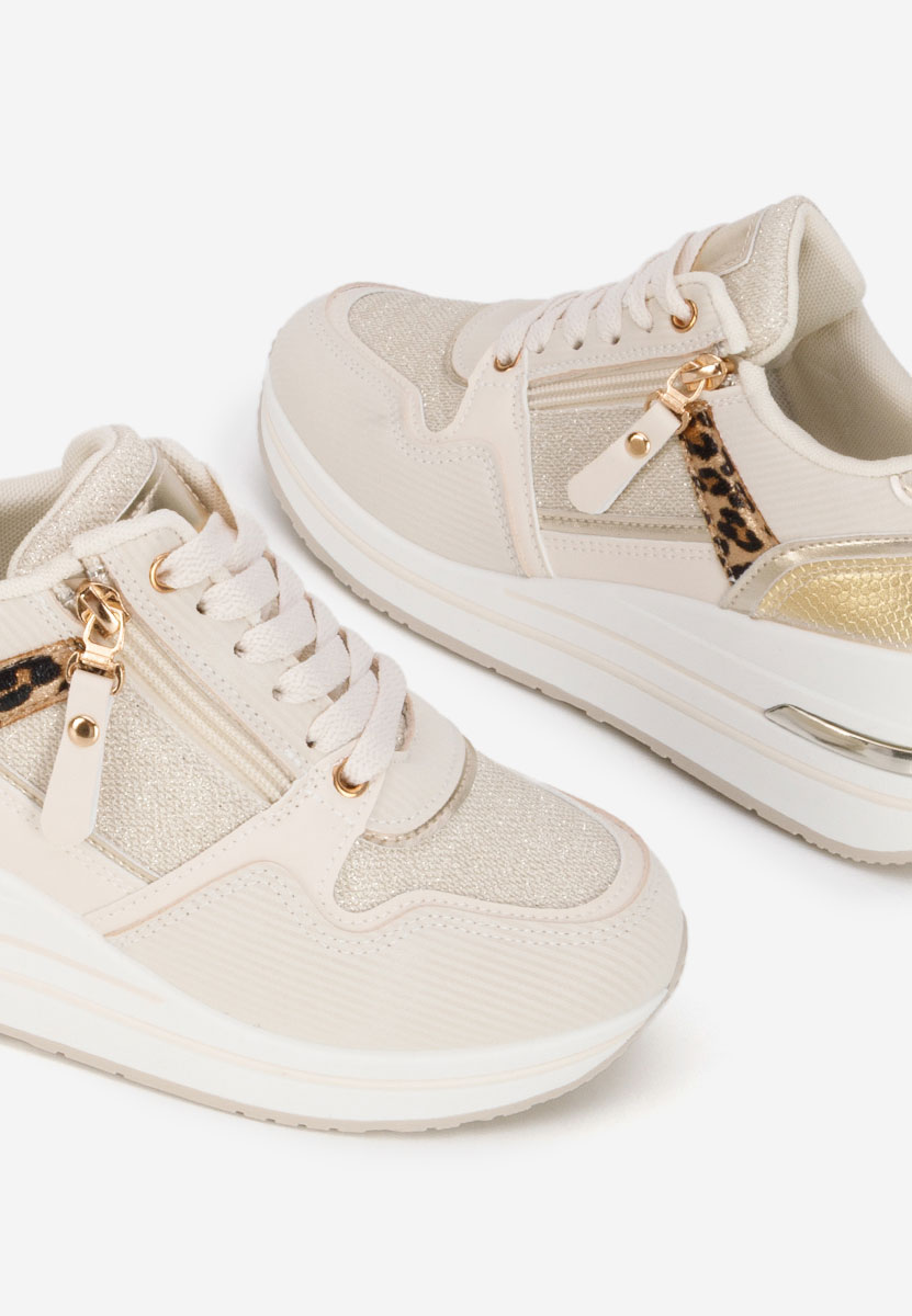 Sneakers cu platforma Snuvira bej