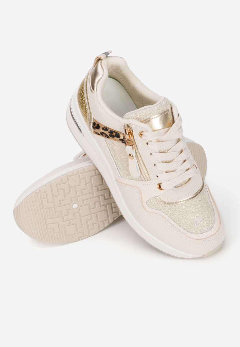 Sneakers cu platforma Snuvira bej