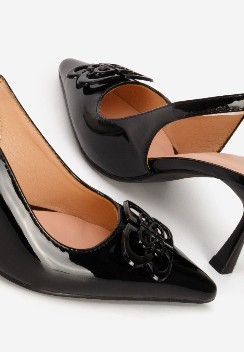 Pantofi slingback Beatrise negri