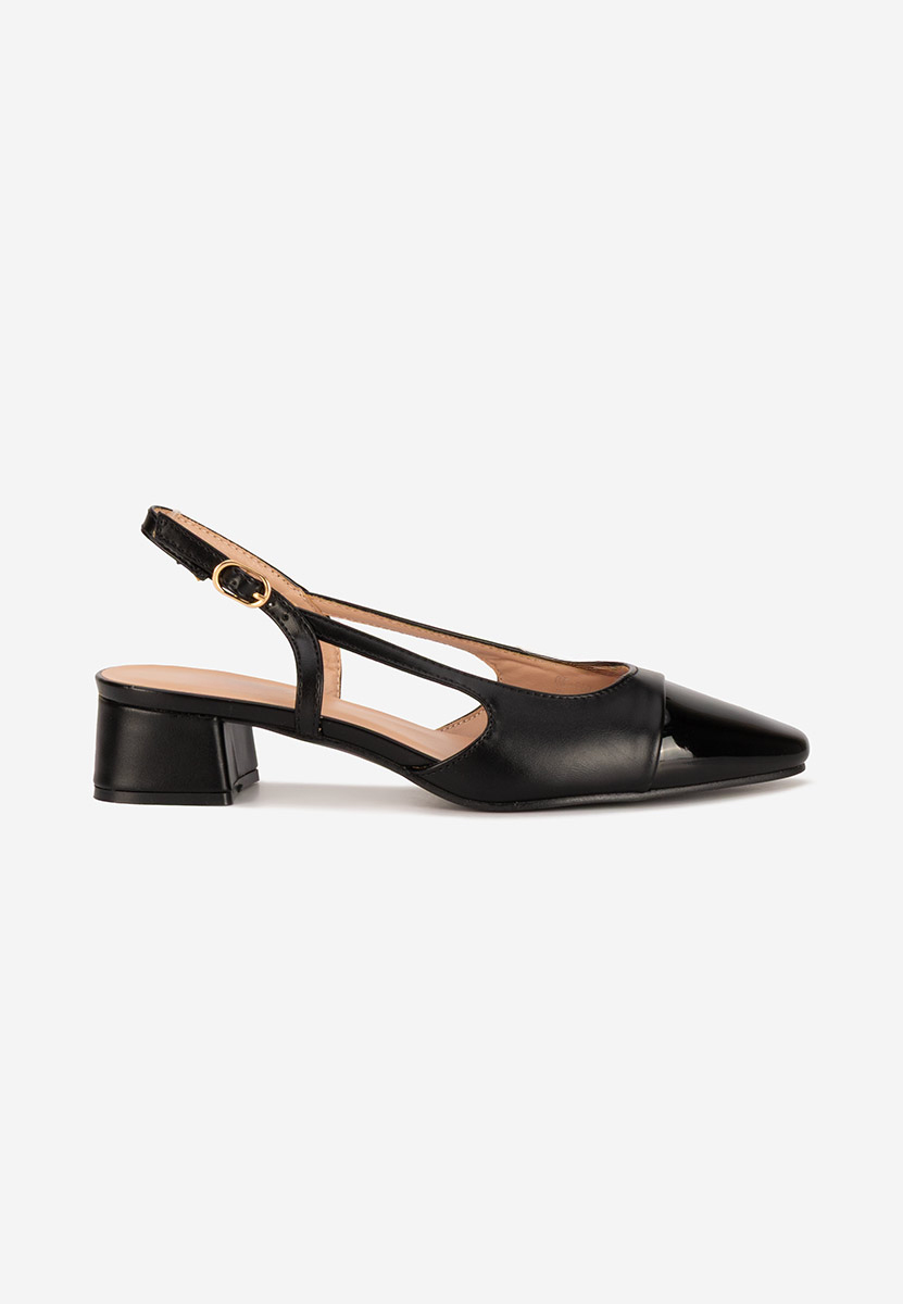 Pantofi slingback Alexonia negri