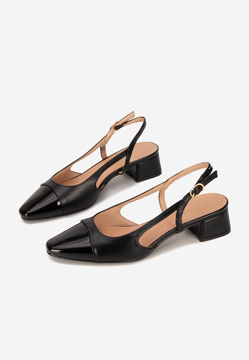 Pantofi slingback Alexonia negri