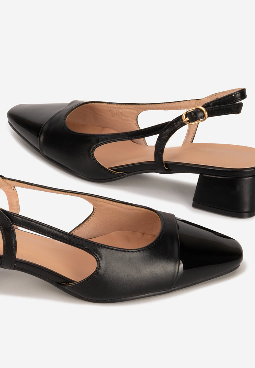 Pantofi slingback Alexonia negri