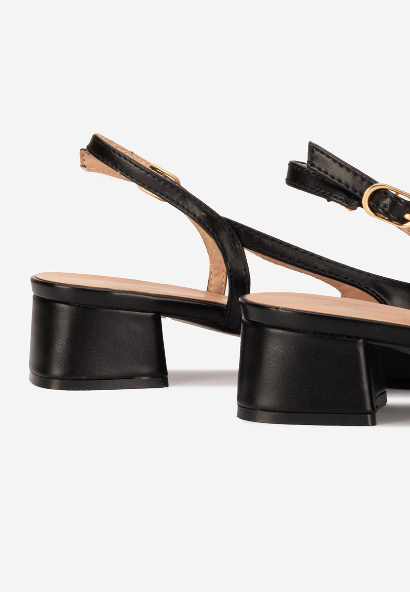 Pantofi slingback Alexonia negri