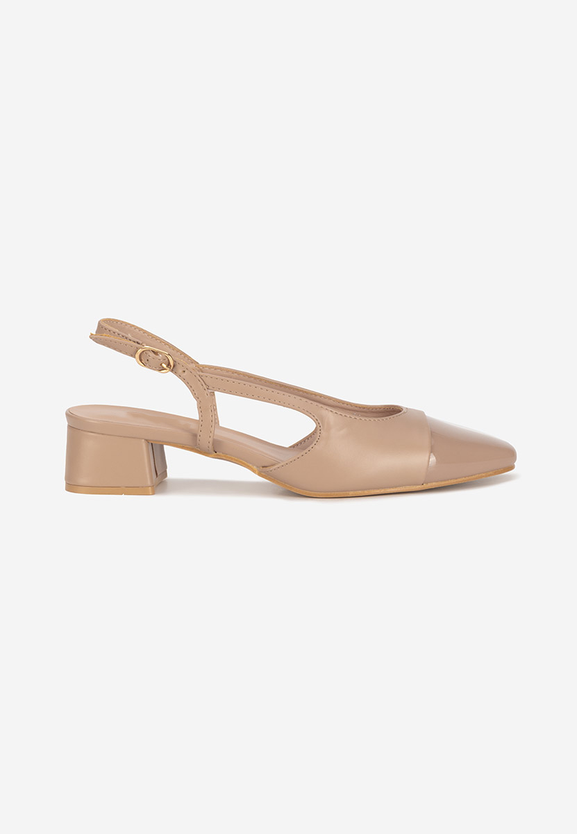 Pantofi slingback Alexonia kaki