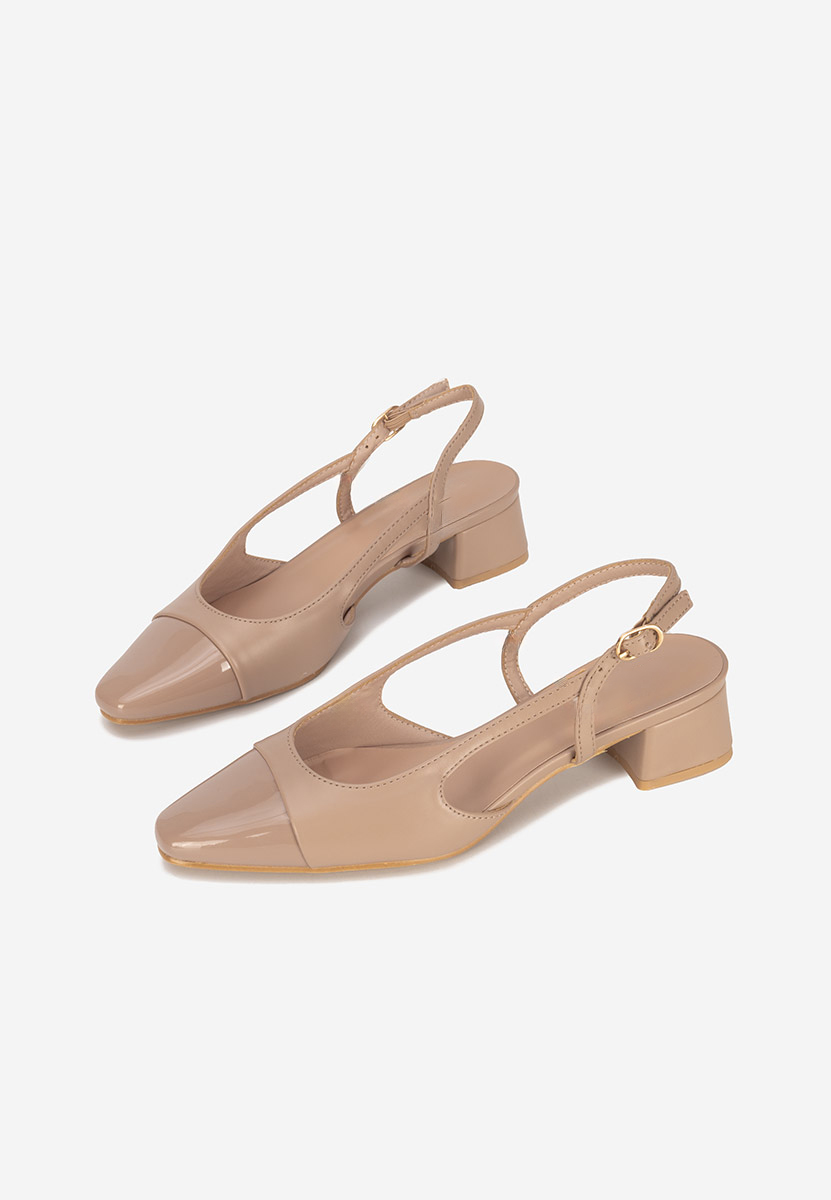 Pantofi slingback Alexonia kaki