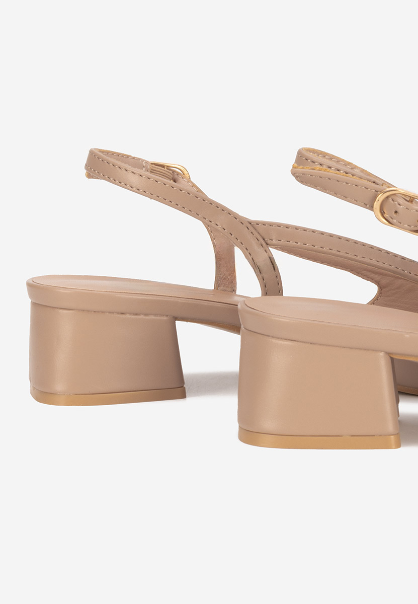 Pantofi slingback Alexonia kaki