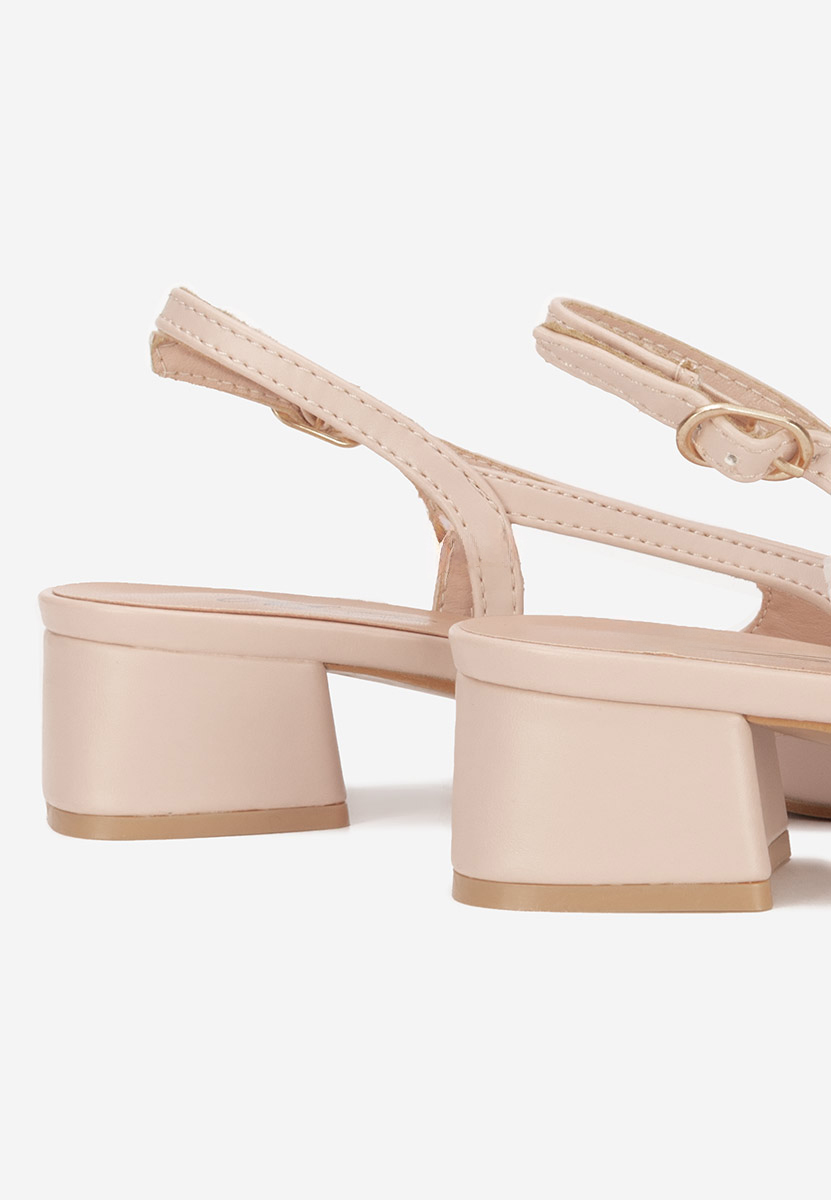 Pantofi slingback Alexonia bej