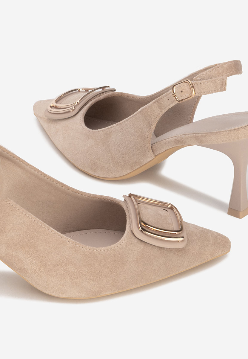 Pantofi slingback Cristelia bej