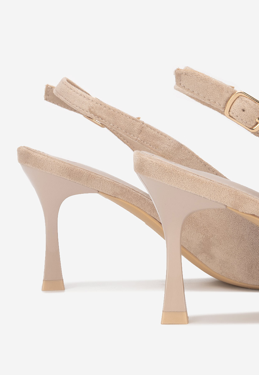 Pantofi slingback Cristelia bej