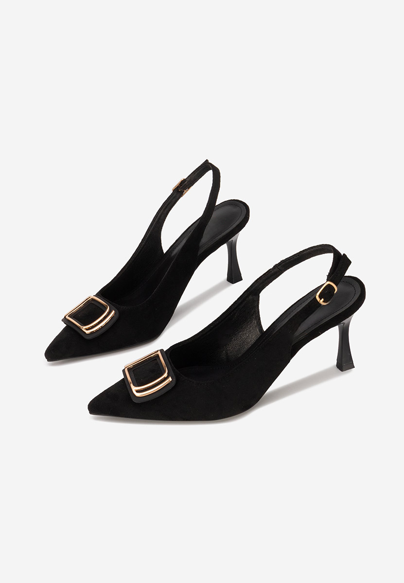 Pantofi slingback Cristelia negri
