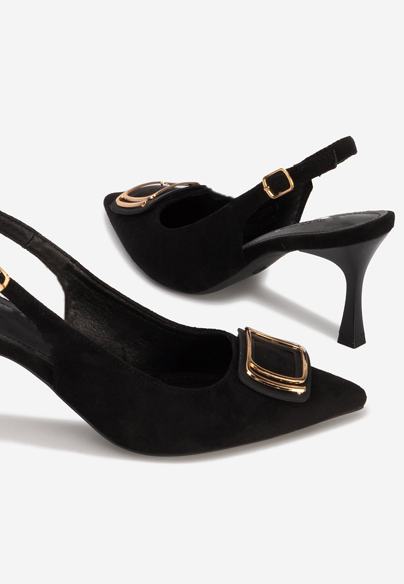 Pantofi slingback Cristelia negri