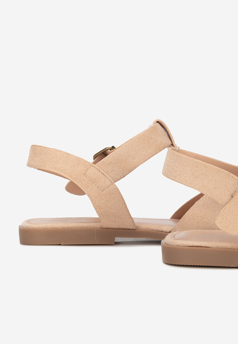 Sandale dama fara toc Simena bej