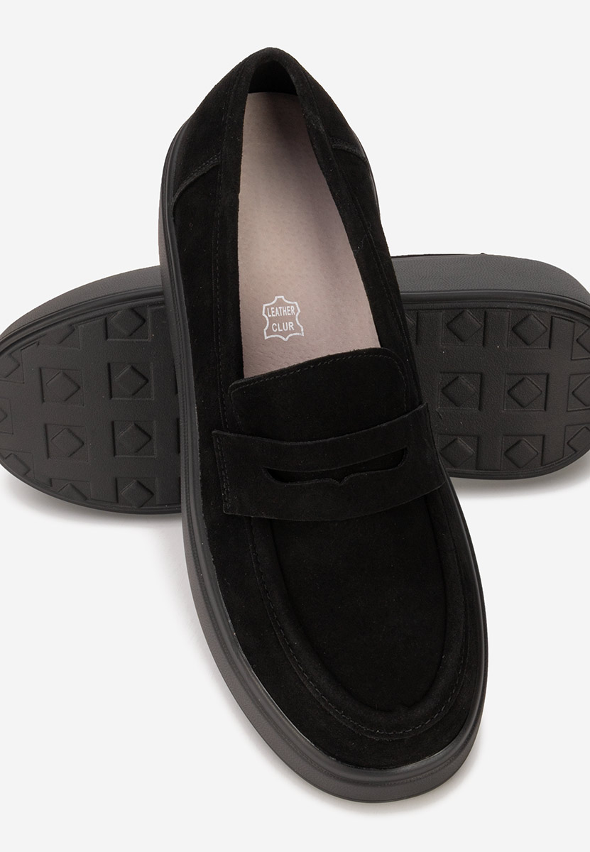 Mocasini cu platforma Herminia negri