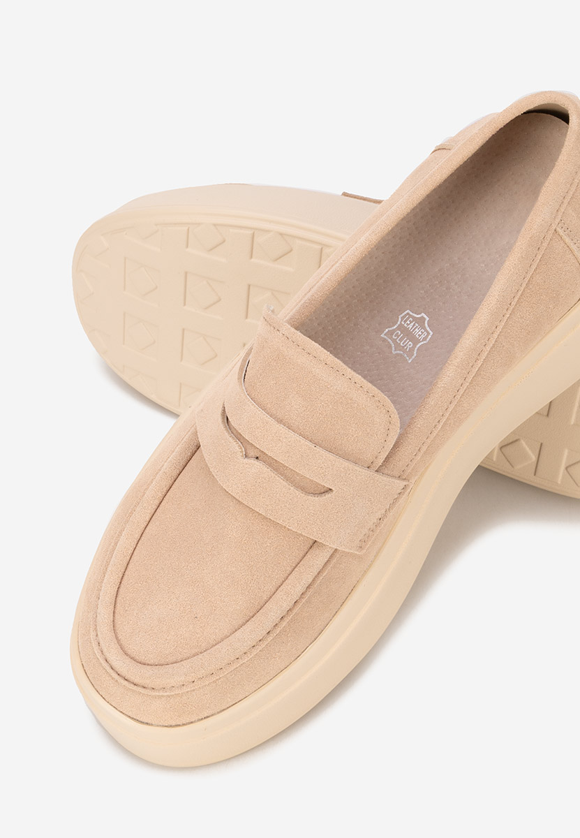 Mocasini cu platforma Herminia bej
