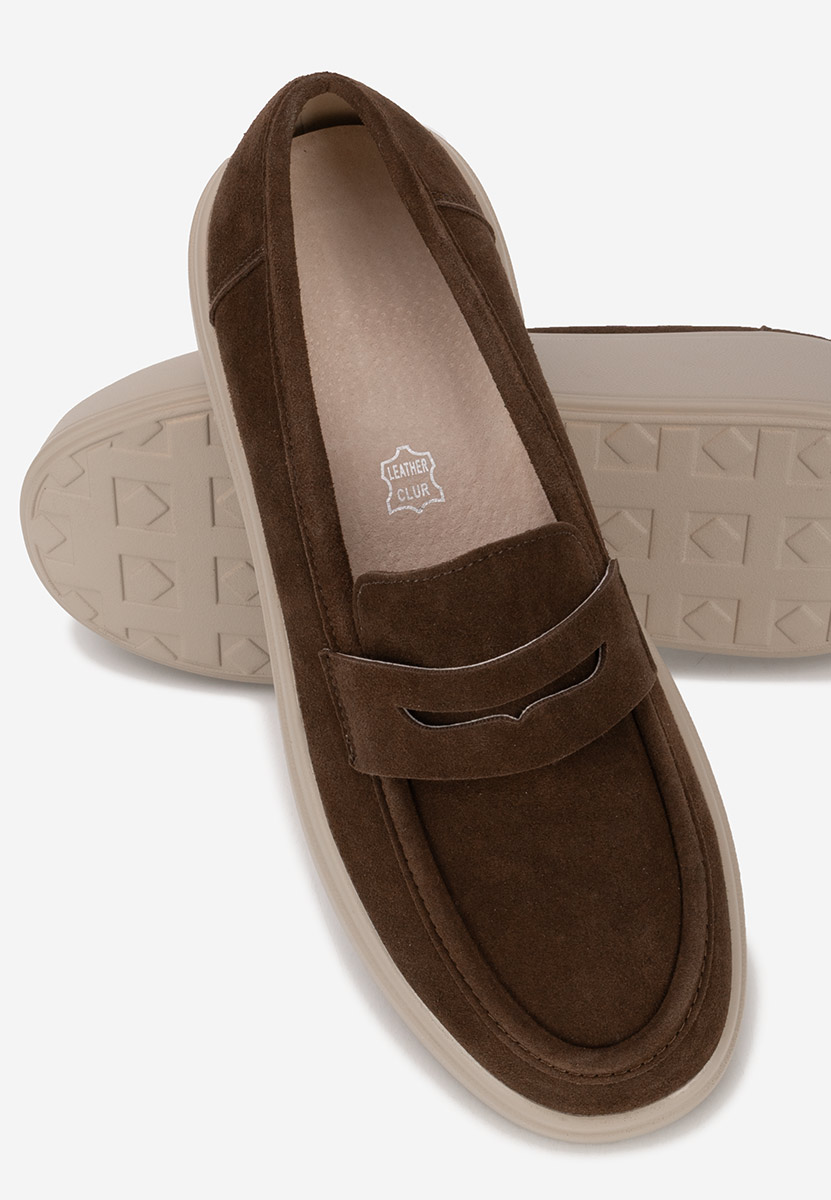 Mocasini cu platforma Herminia maro