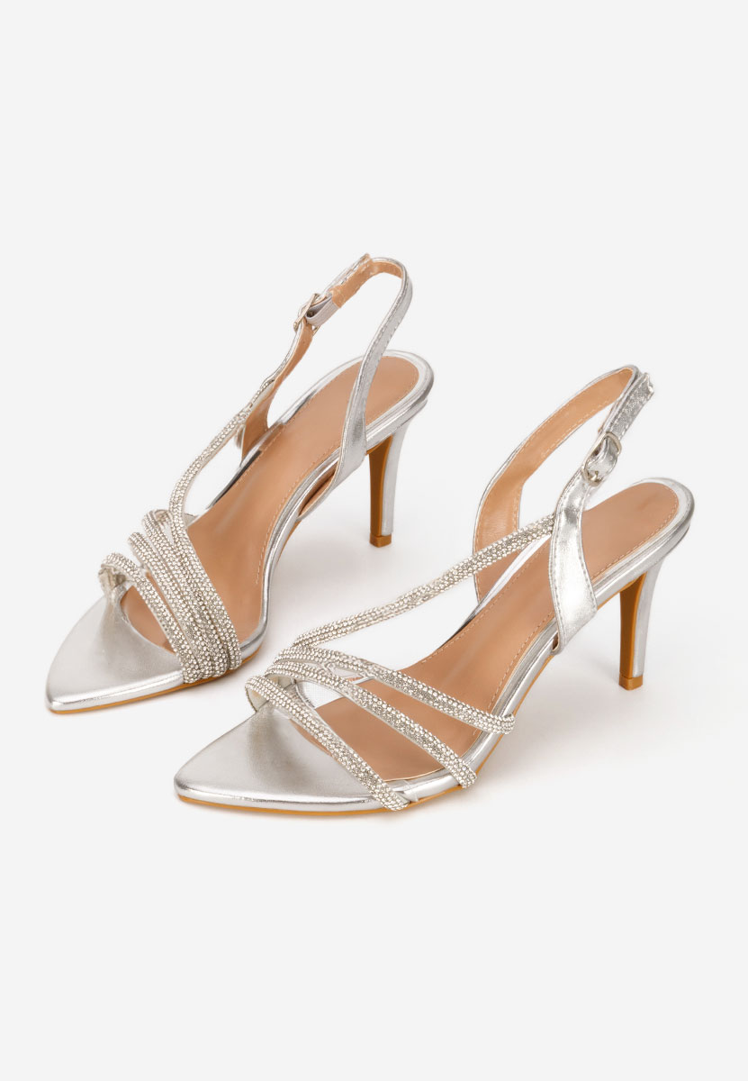 Sandale dama elegante Sorinia argintii