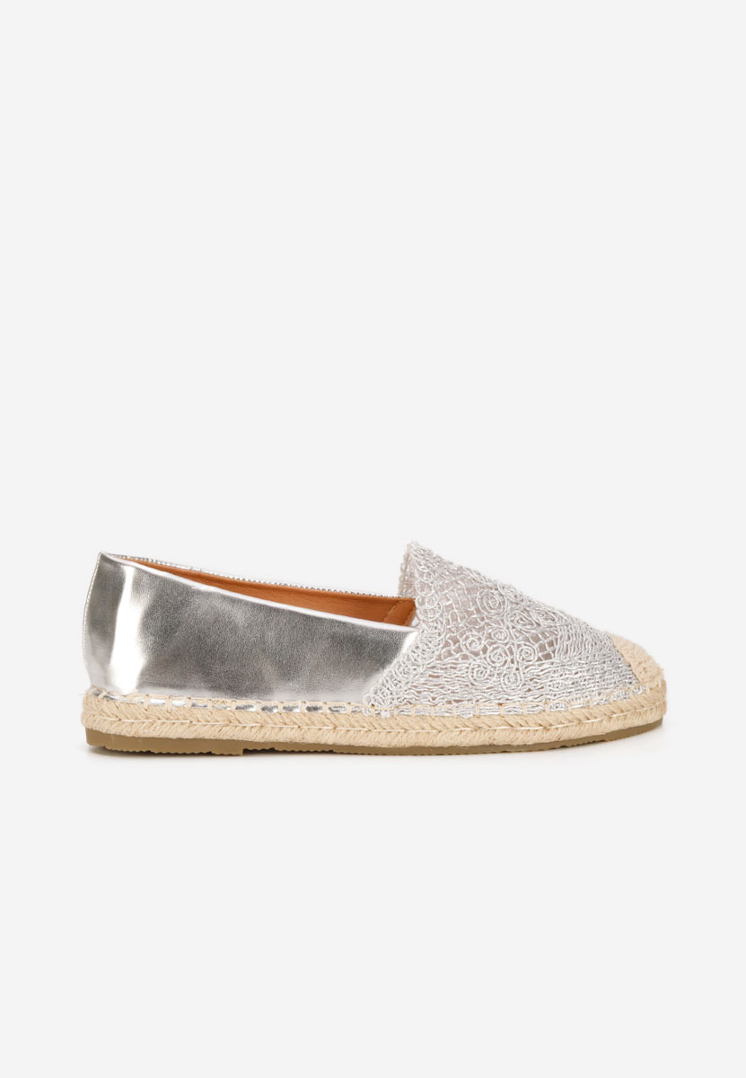 Espadrile dama Thaisa argintii