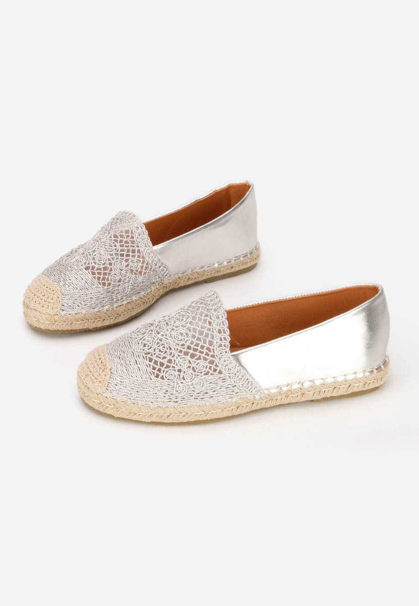 Espadrile dama Thaisa argintii