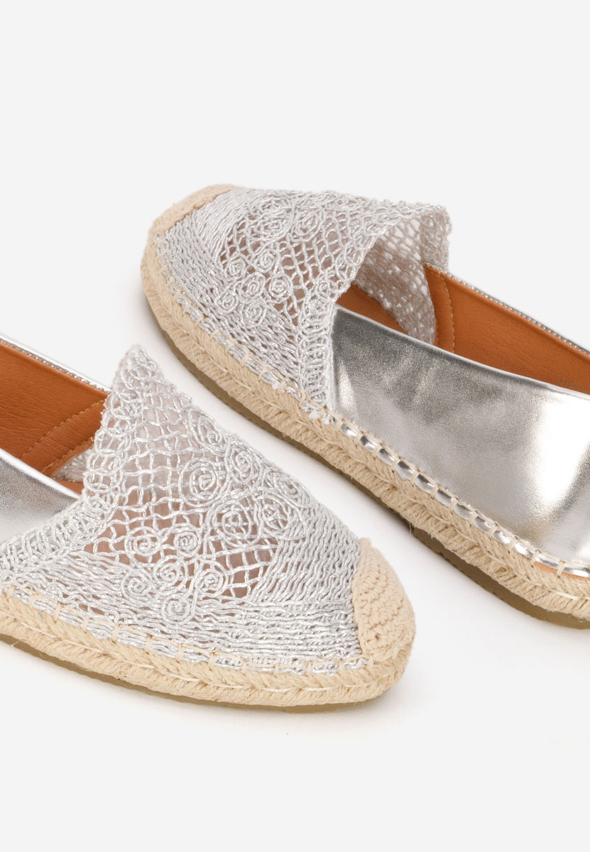 Espadrile dama Thaisa argintii