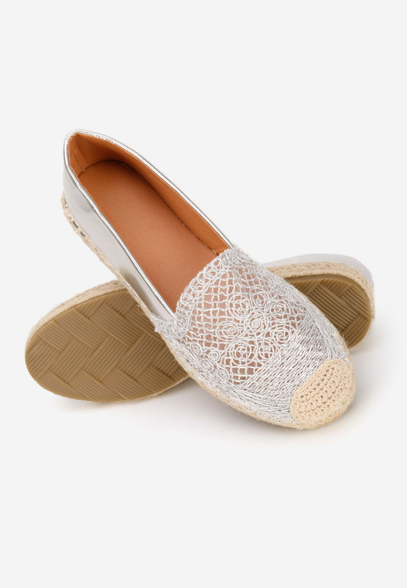 Espadrile dama Thaisa argintii